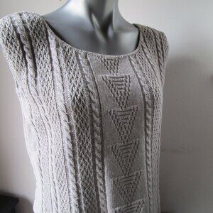 Sweater vest grey tone, no maker 1980s vintage.